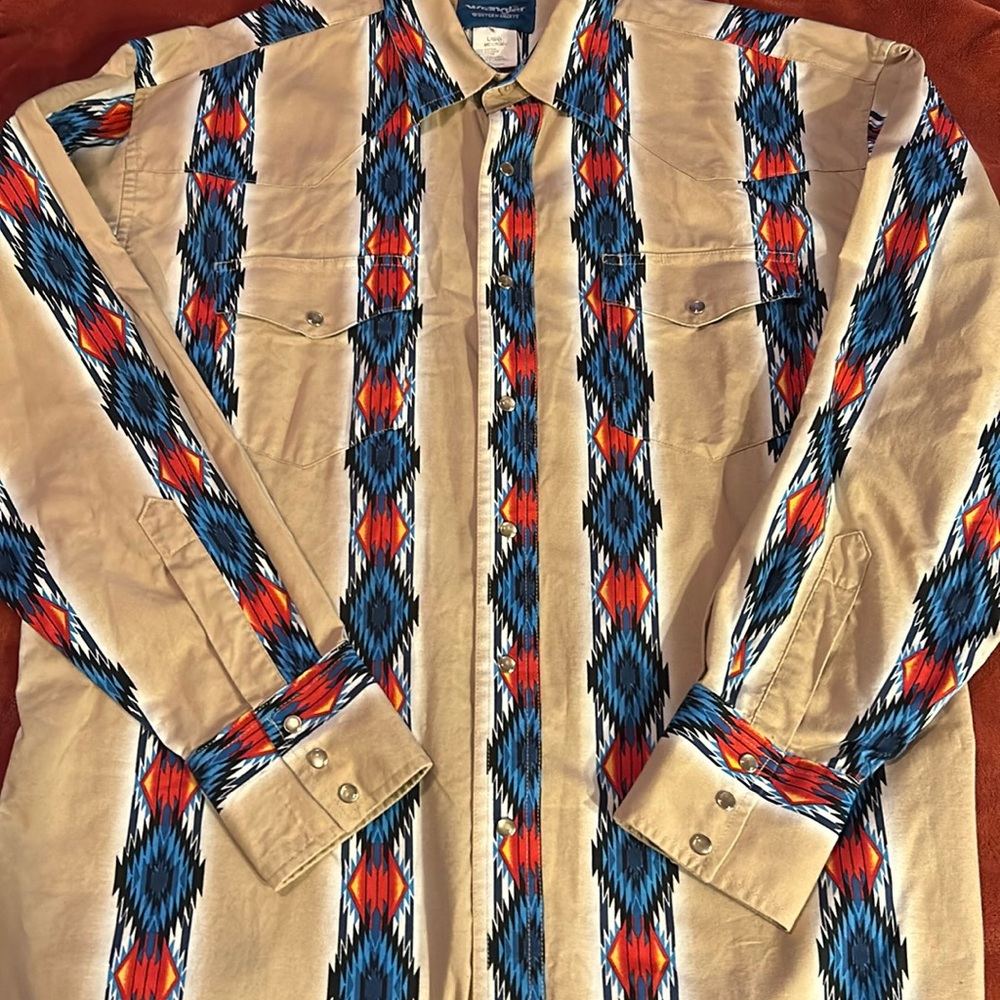 Vintage Wrangler Western Button Down - L
